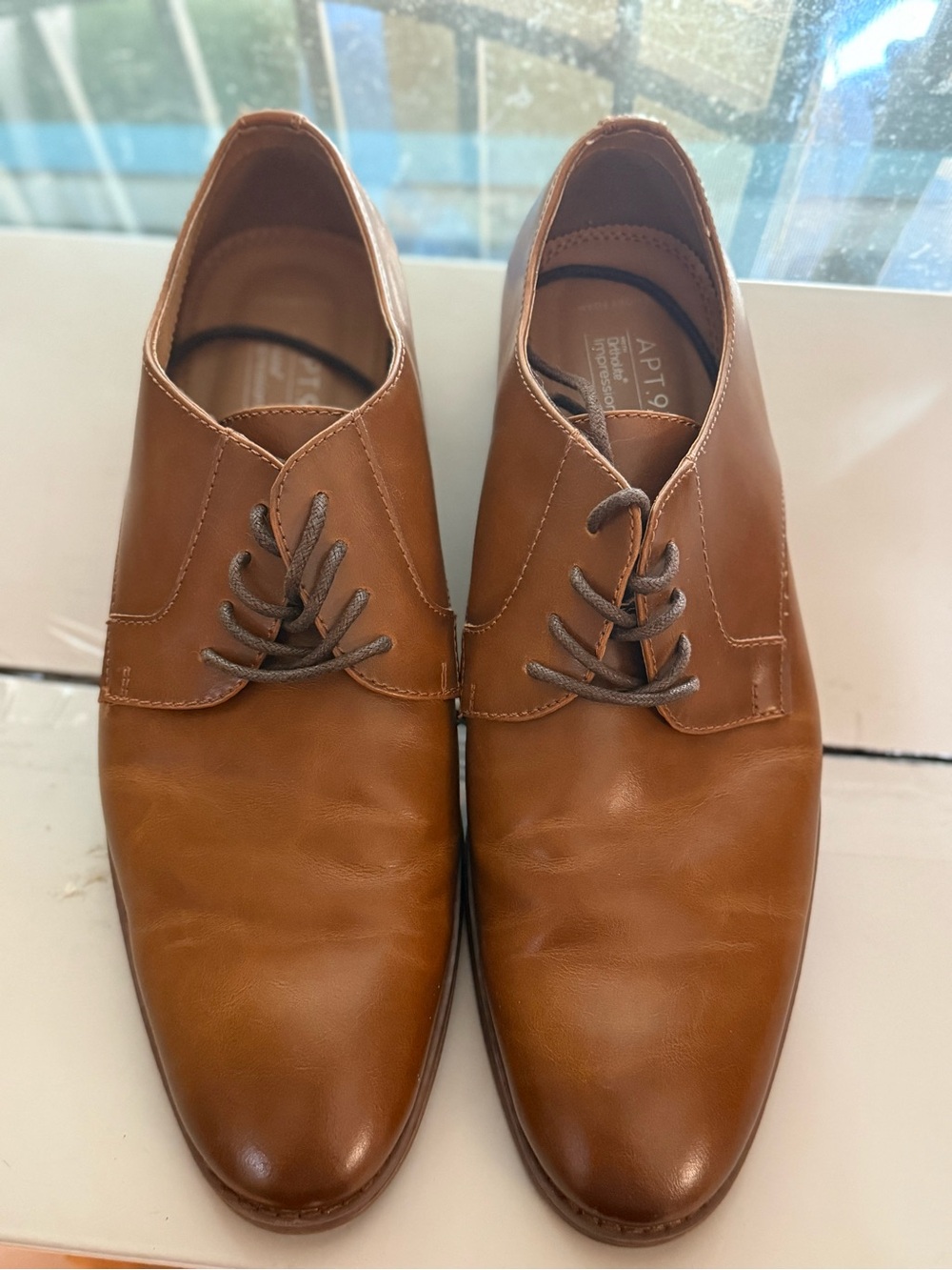 Apt. 9 Ortholite Impressions Memory Foam Mens Brown Dress Shoes Kohl’s Size 10.5